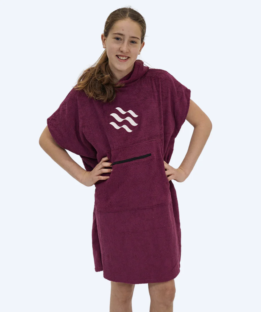 Watery bathing poncho for junior (6-15) - Cotton - Purple - Image 3