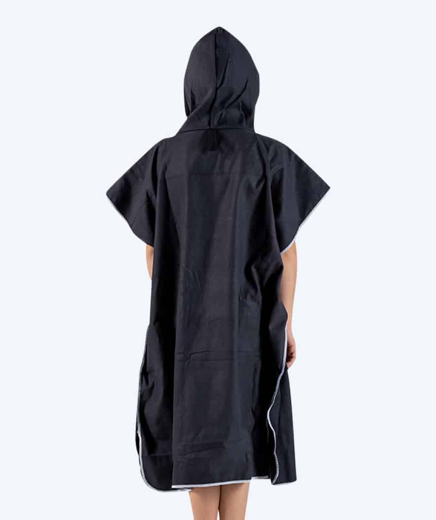 Watery bathing poncho for junior (6-15) - Microfiber - Black - Image 3