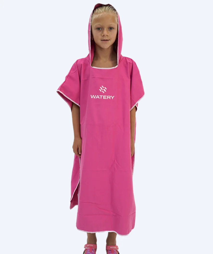Watery bathing poncho for junior (6-15) - Microfiber - Pink - Image 10