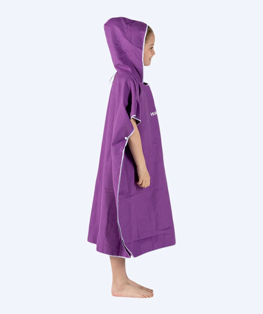 Watery bathing poncho for junior (6-15) - Microfiber - Purple - Image 2