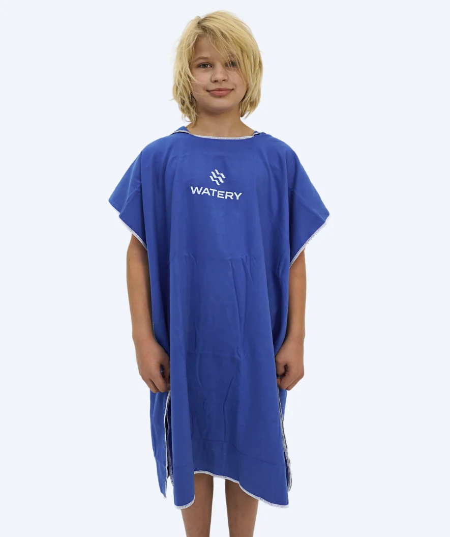 Watery bathing poncho for junior (6-15) - Microfiber - Royal Blue - Image 10