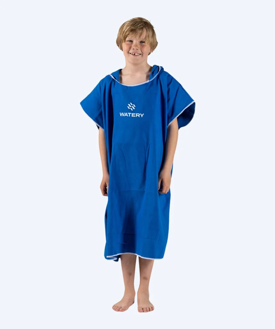 Watery bathing poncho for junior (6-15) - Microfiber - Royal Blue - Image 5