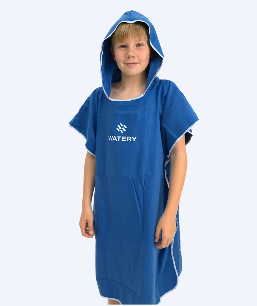 Watery bathing poncho for junior (6-15) - Microfiber - Royal Blue - Image 8