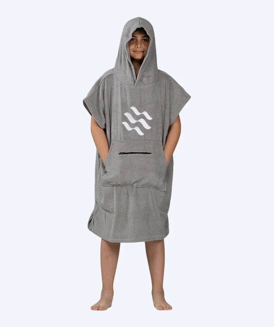 Watery bathing poncho for junior (6-15) - Cotton - Grey - Image 2