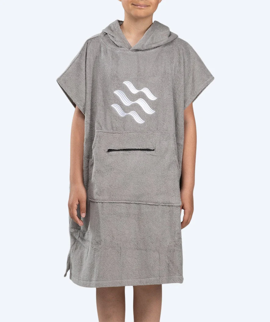 Watery bathing poncho for junior (6-15) - Cotton - Grey - Image 3