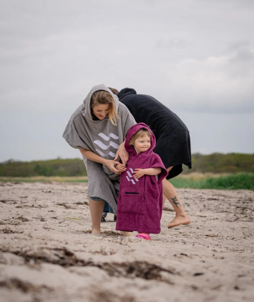 Watery bathing poncho for kids (1-6) - Cotton - Dark blue - Image 19