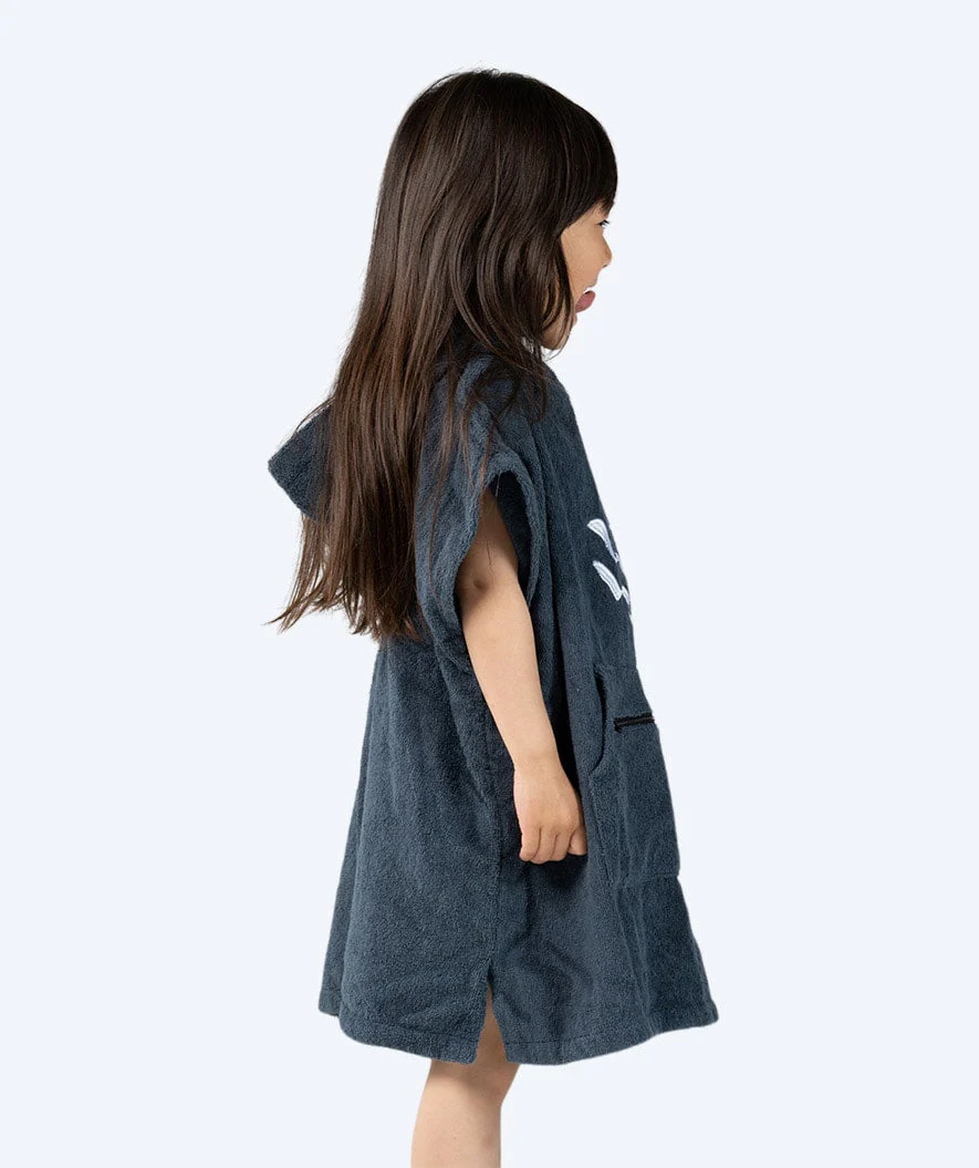 Watery bathing poncho for kids (1-6) - Cotton - Dark blue - Image 2