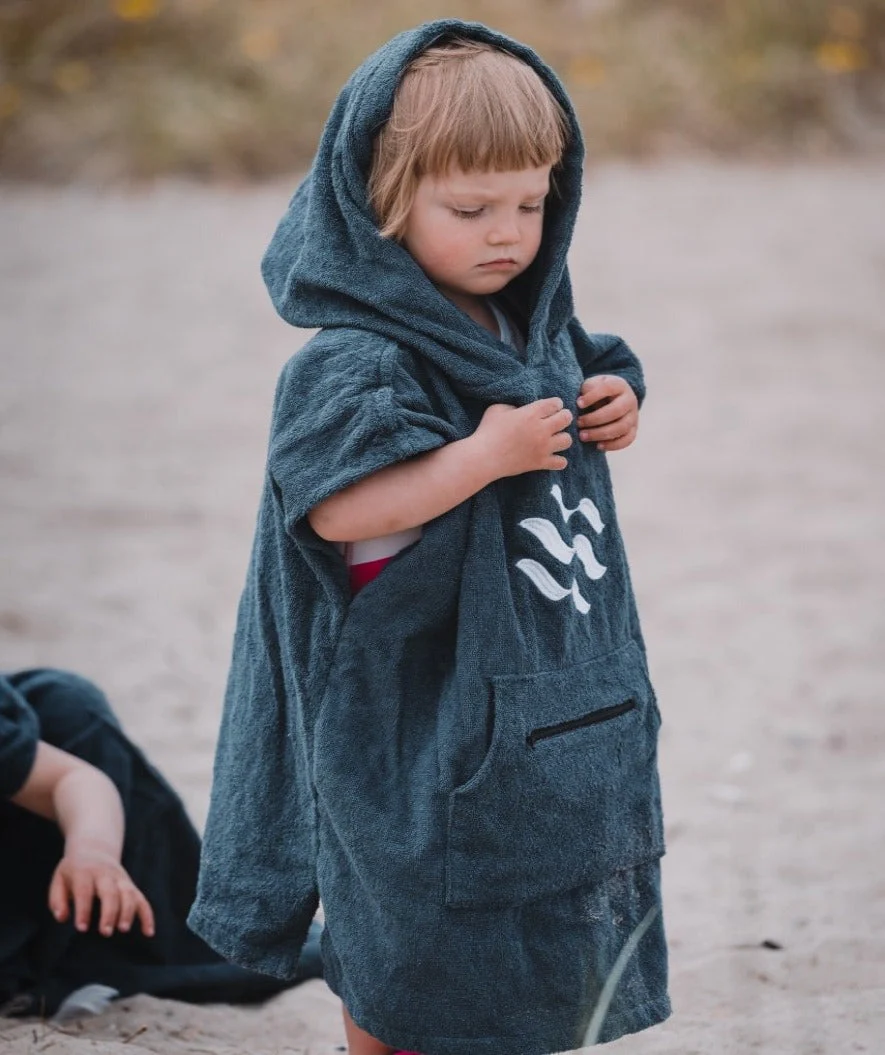 Watery bathing poncho for kids (1-6) - Cotton - Grey - Image 14