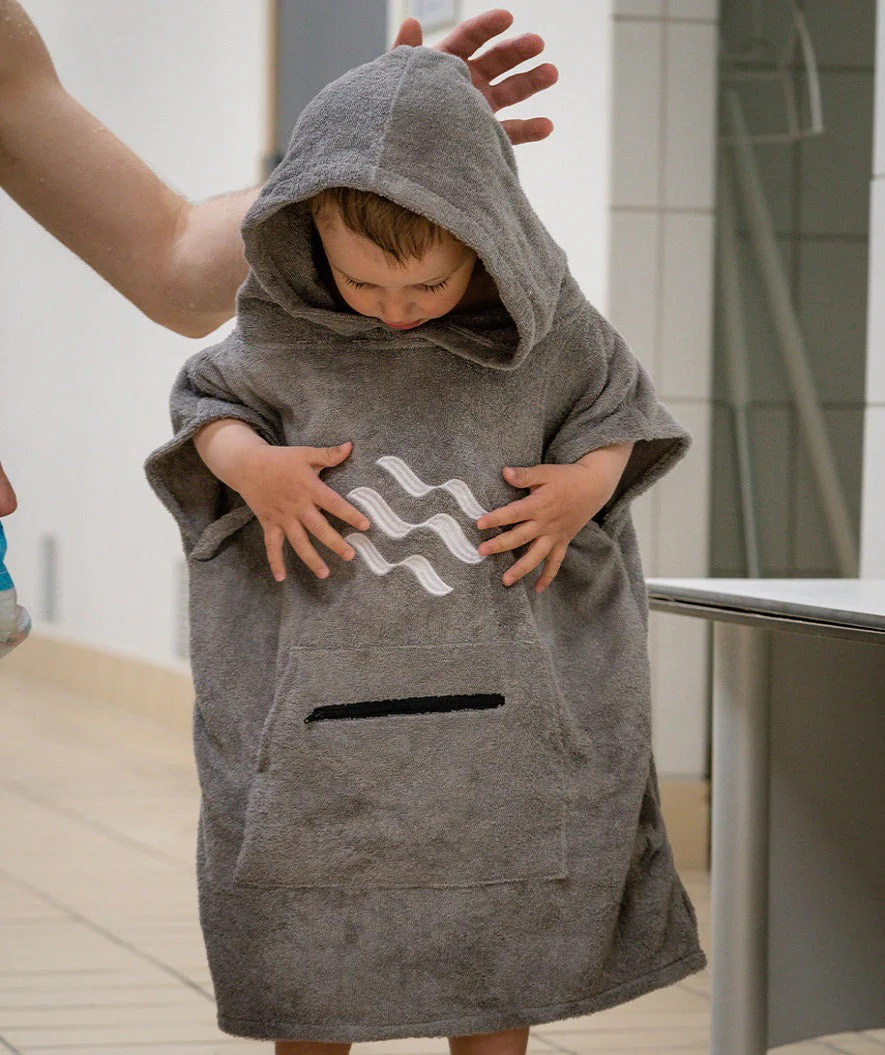 Watery bathing poncho for kids (1-6) - Cotton - Grey - Image 9