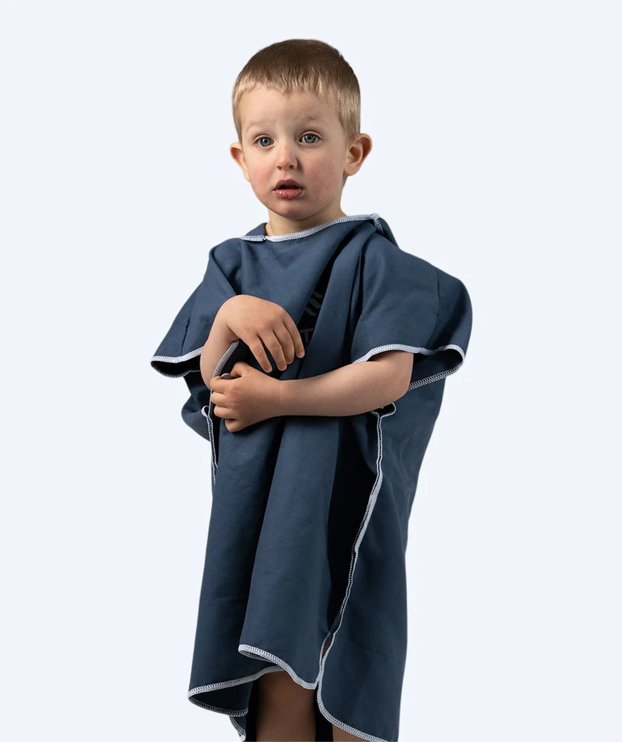 Watery bathing poncho for kids (1-6) - Microfiber - Dark blue - Image 2