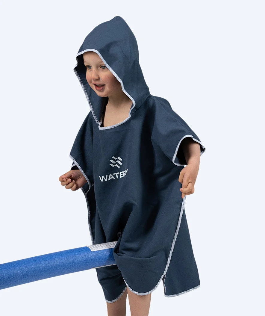Watery bathing poncho for kids (1-6) - Microfiber - Dark blue - Image 5