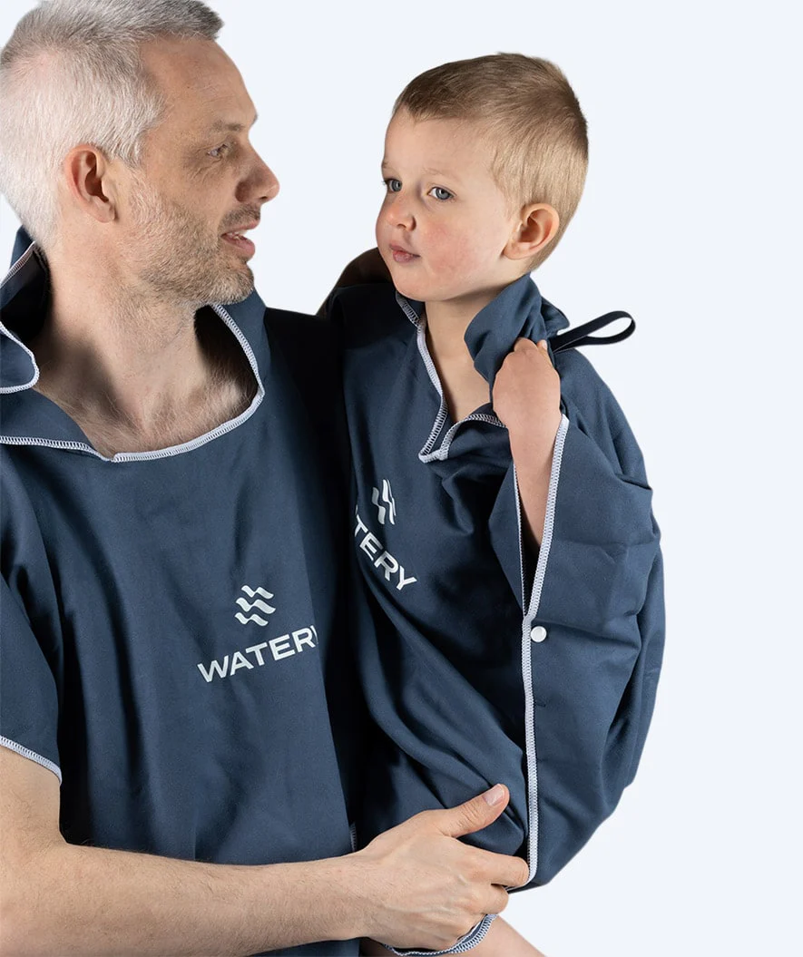 Watery bathing poncho for kids (1-6) - Microfiber - Dark blue - Image 7
