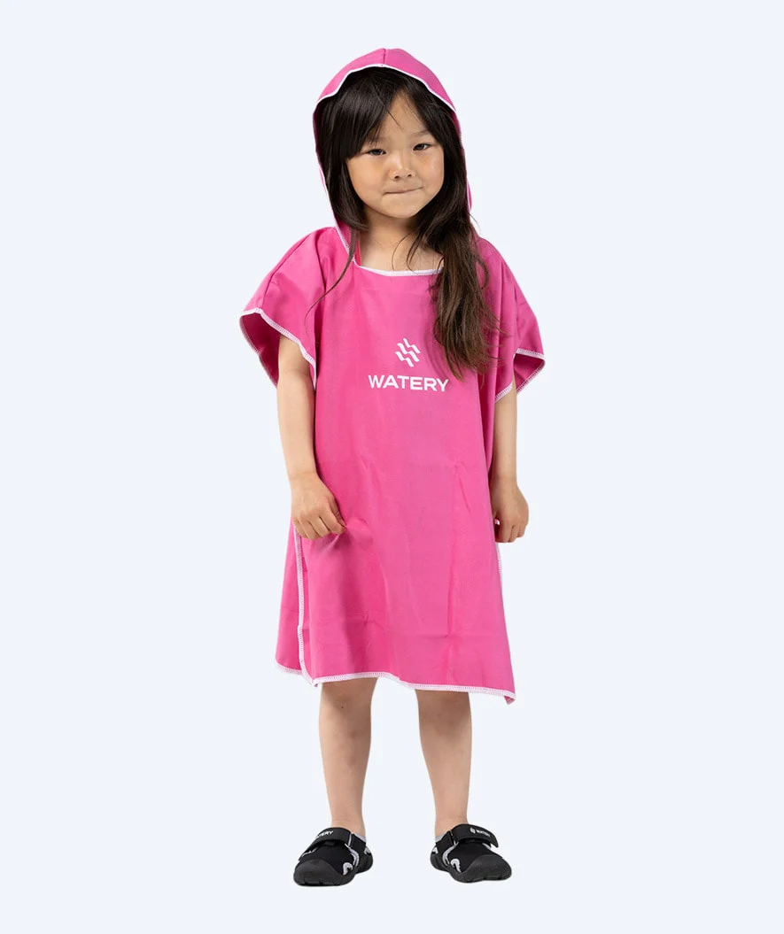 Watery bathing poncho for kids (1-6) - Microfiber - Pink - Image 5