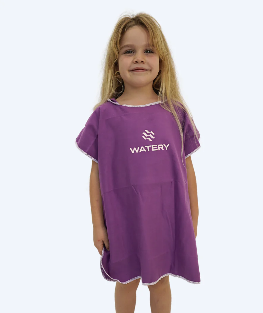 Watery bathing poncho for kids (1-6) - Microfiber - Purple - Image 10