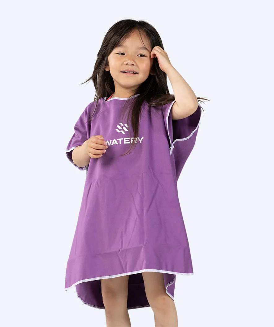 Watery bathing poncho for kids (1-6) - Microfiber - Purple - Image 4