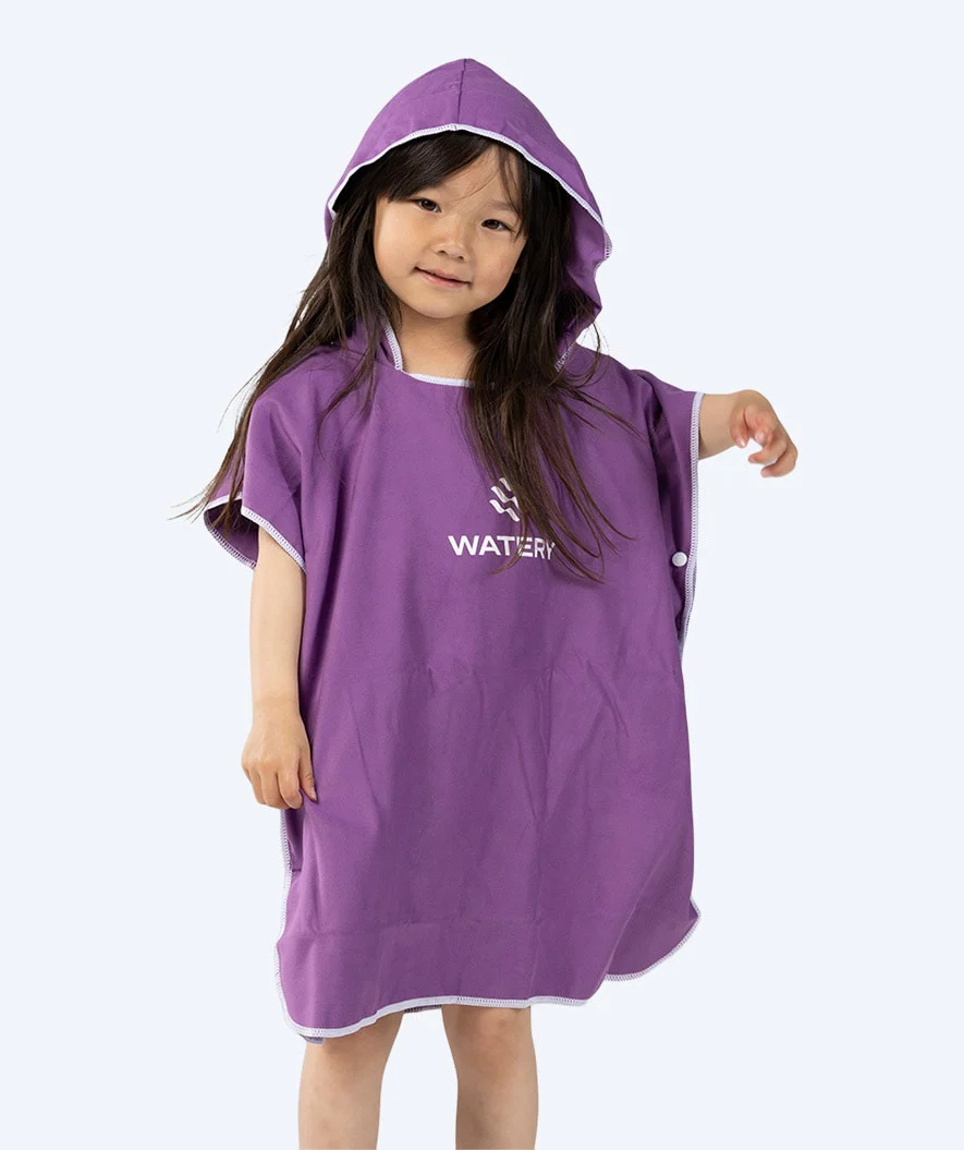 Watery bathing poncho for kids (1-6) - Microfiber - Purple - Image 5