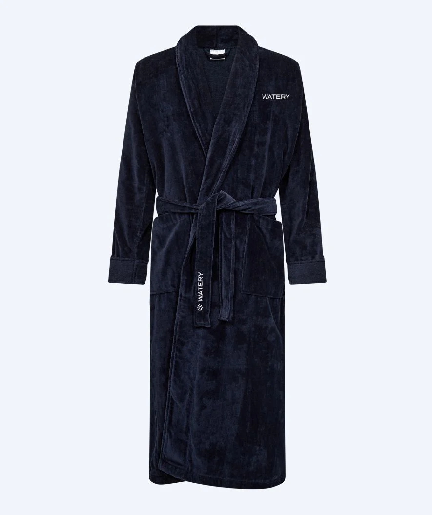 Watery bathrobe for men - Mariana - Navy blue - Image 7