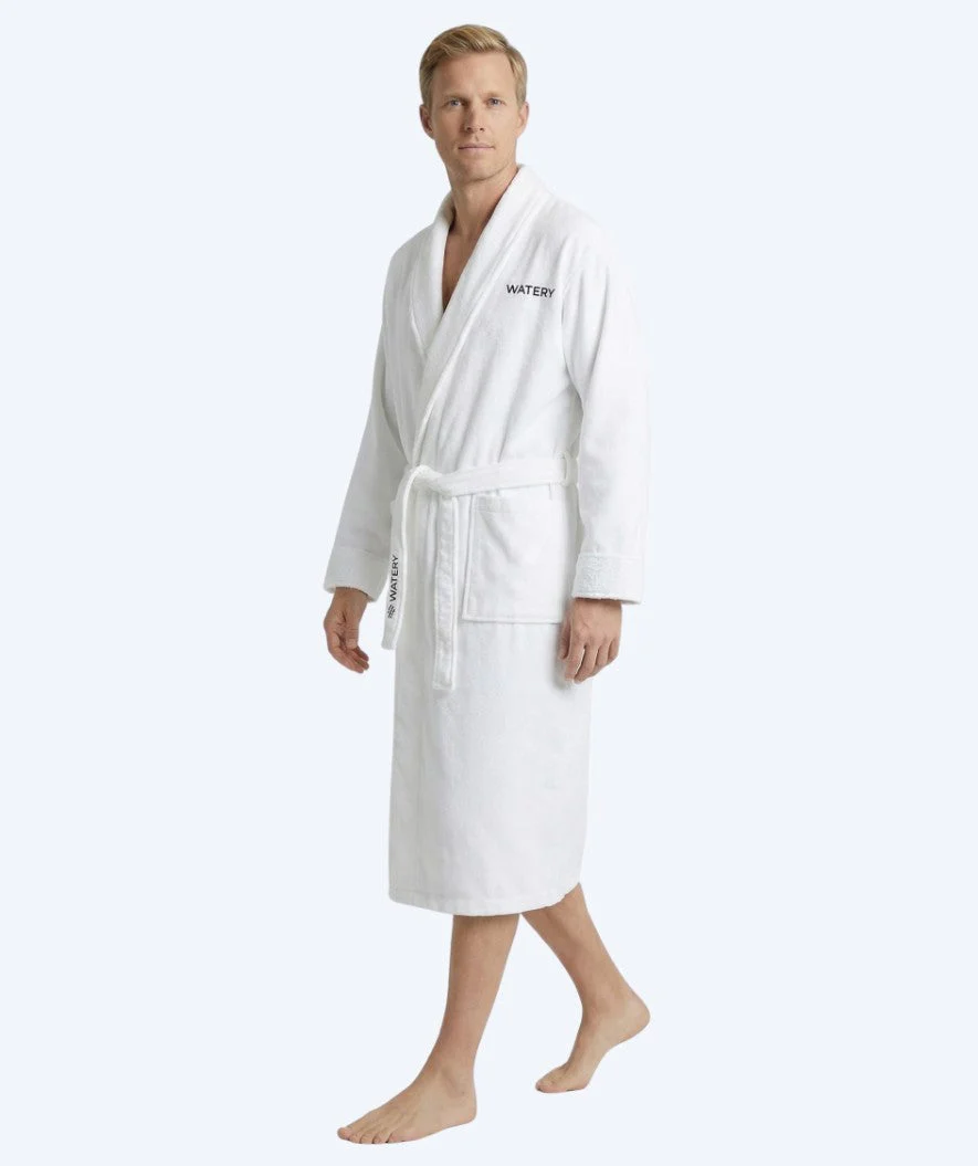 Watery bathrobe for men - Mariana - White - Image 3
