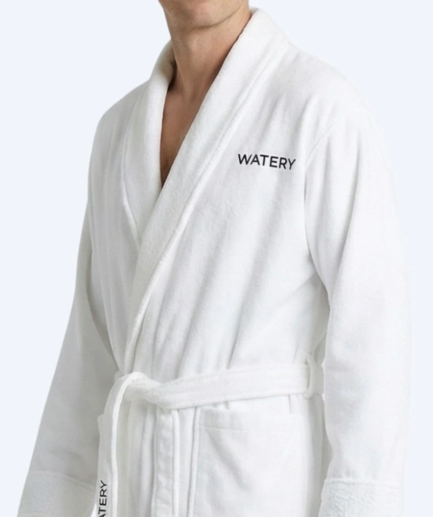 Watery bathrobe for men - Mariana - White - Image 4