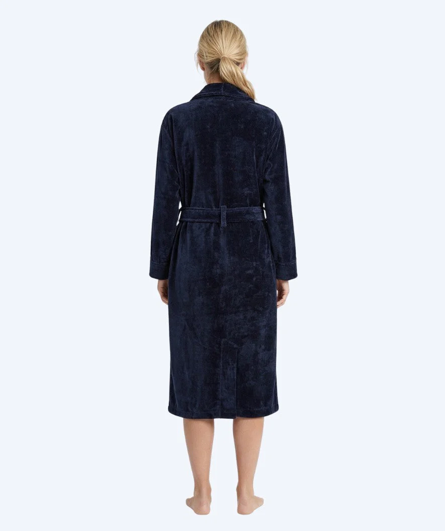 Watery bathrobe for ladies - Mariana - Navy blue - Image 2
