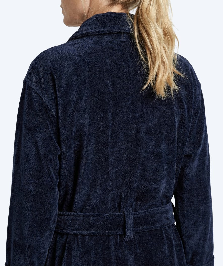 Watery bathrobe for ladies - Mariana - Navy blue - Image 5