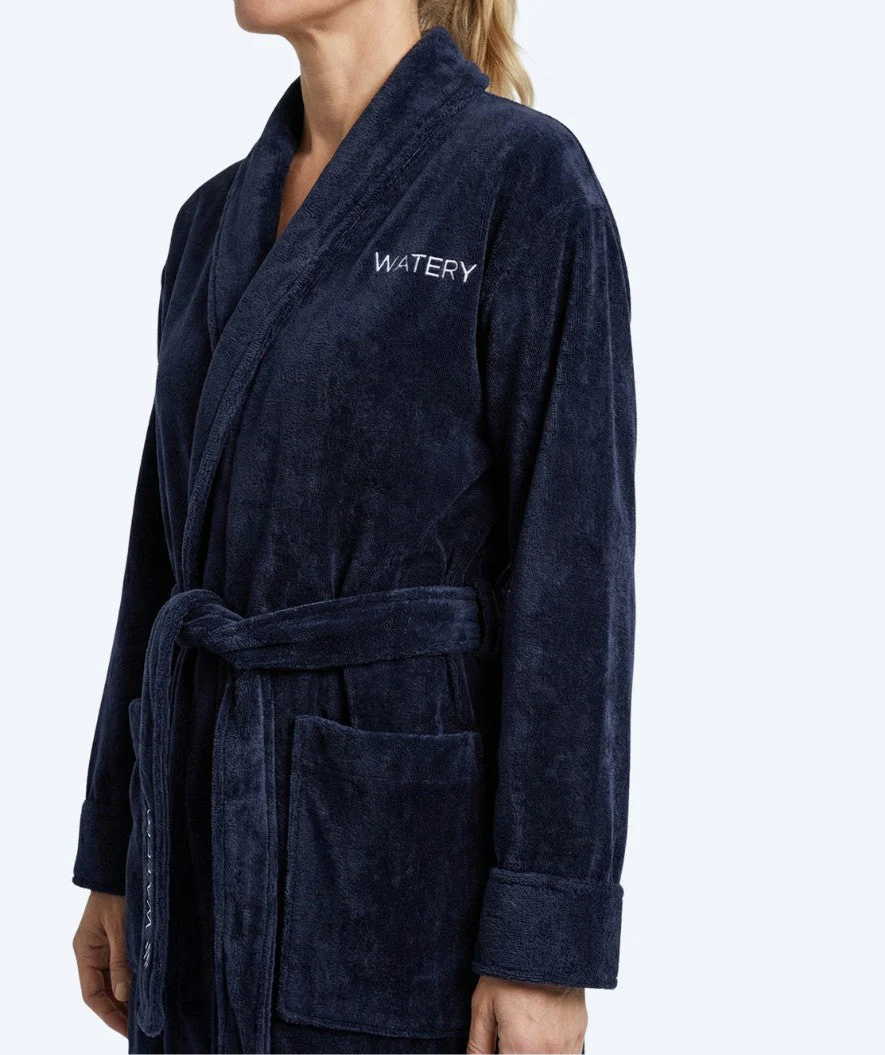 Watery bathrobe for ladies - Mariana - Navy blue - Image 6