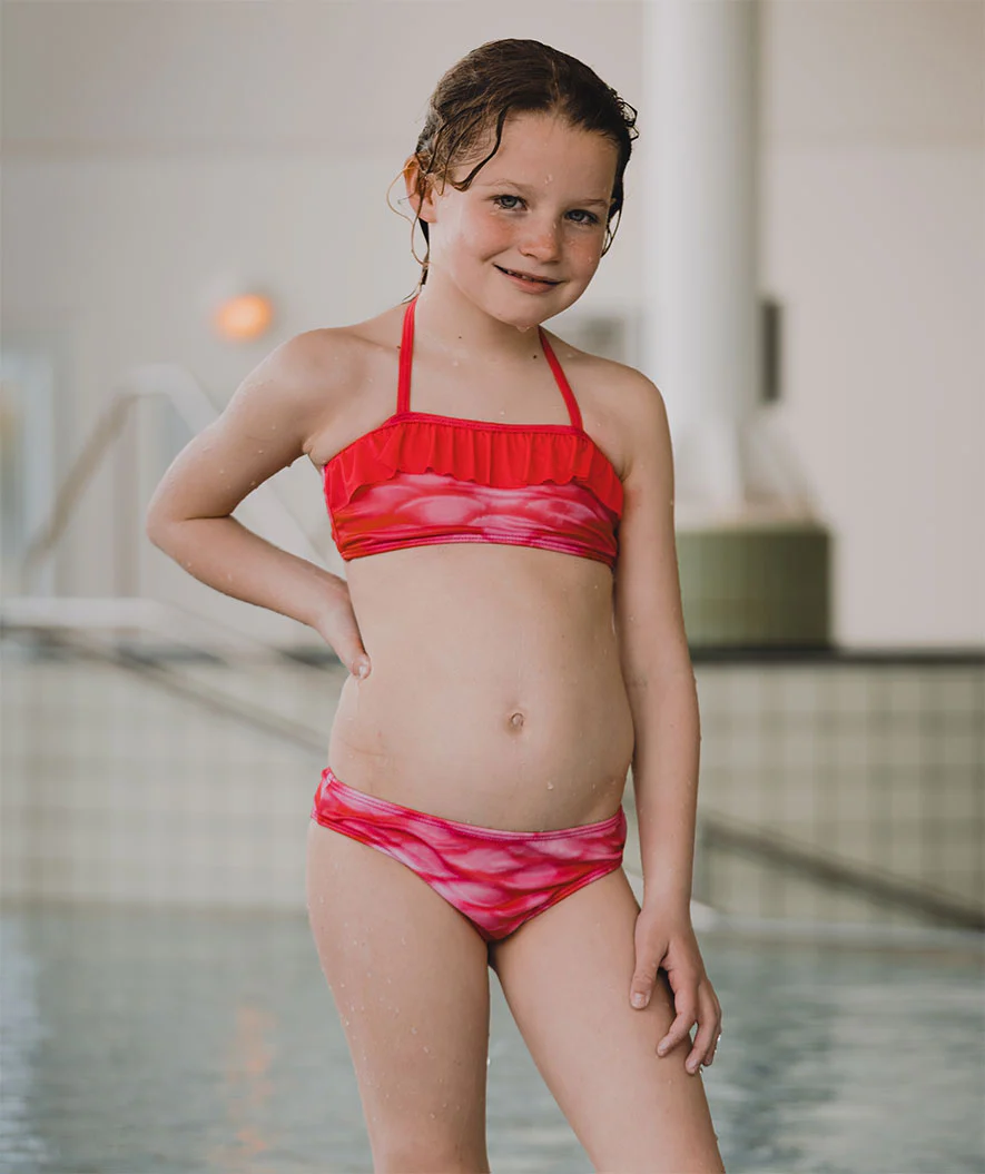 Watery mermaid bikini bottom for girls - Pink Blush - Image 4