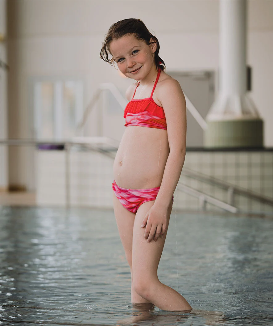 Watery mermaid bikini bottom for girls - Pink Blush - Image 5