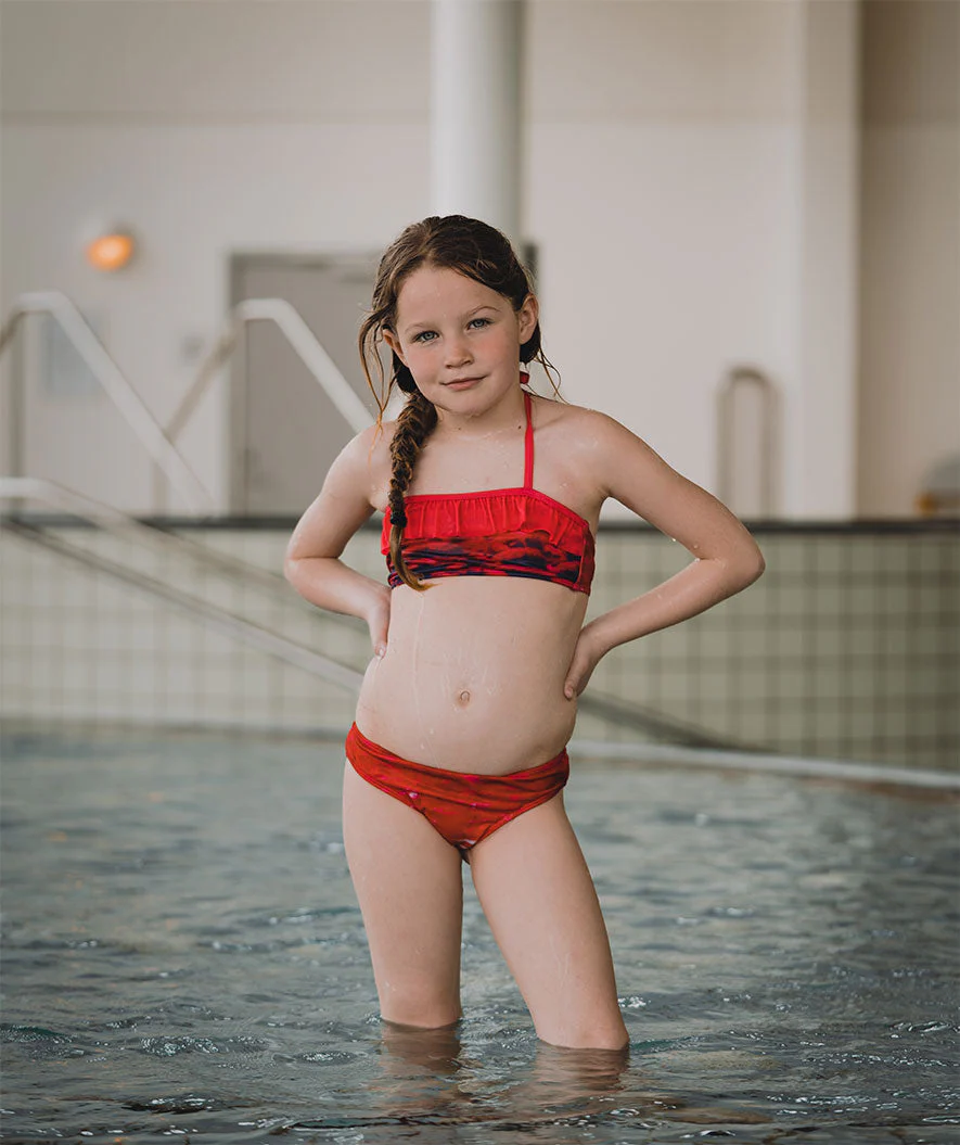 Watery mermaid bikini bottom for girls - Sunrise - Image 6
