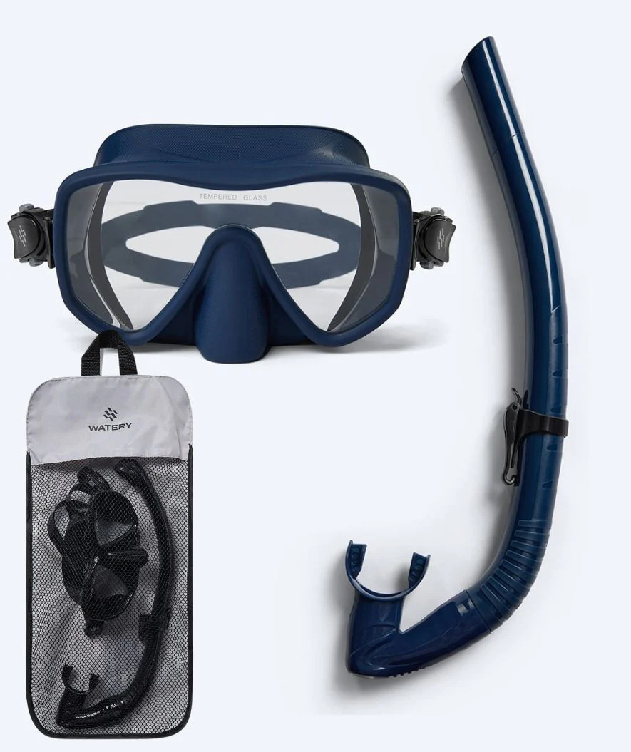 Watery Combo snorkel set for adults (from 15 years) - Coast - Dark blue - Image 16