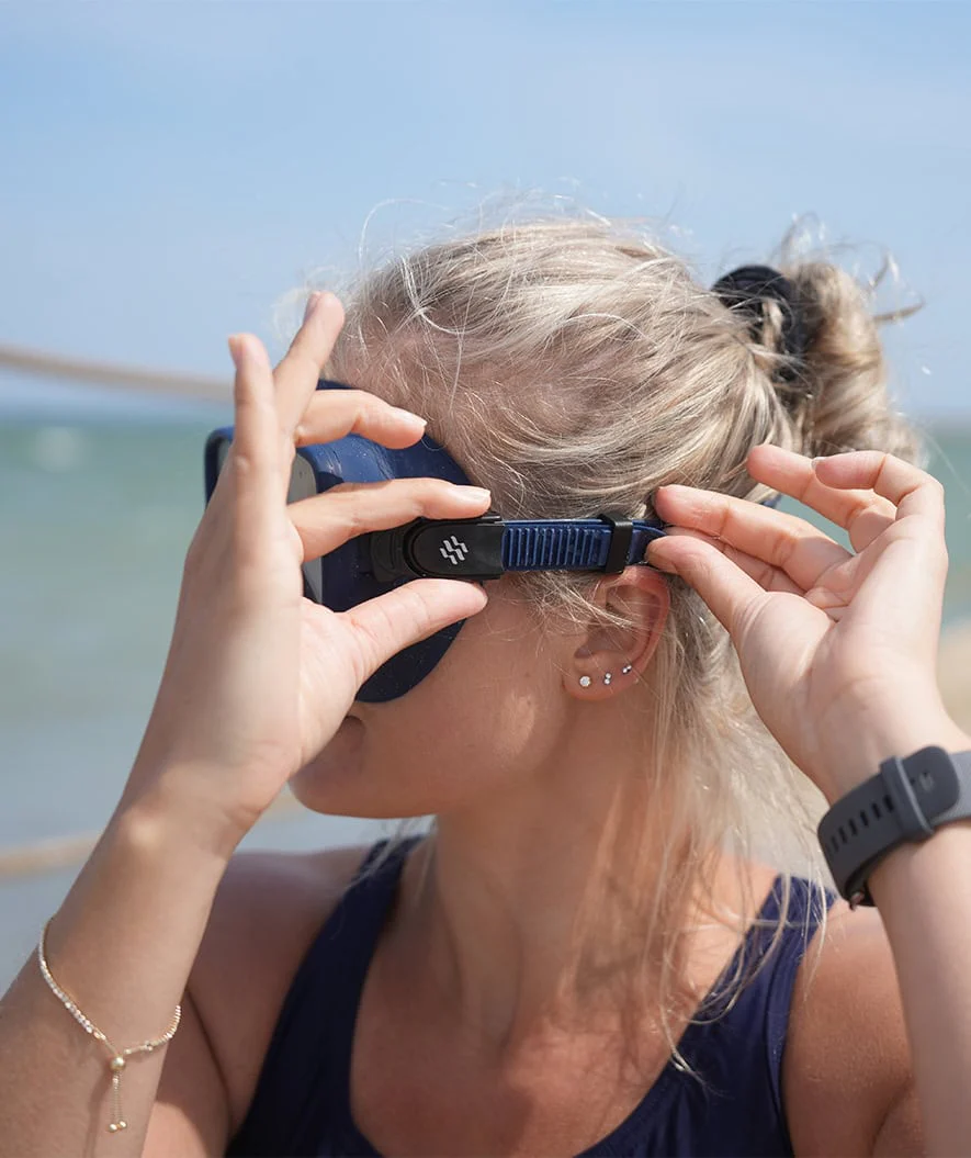 Watery Combo snorkel set for adults (from 15 years) - Coast - Dark blue - Image 3