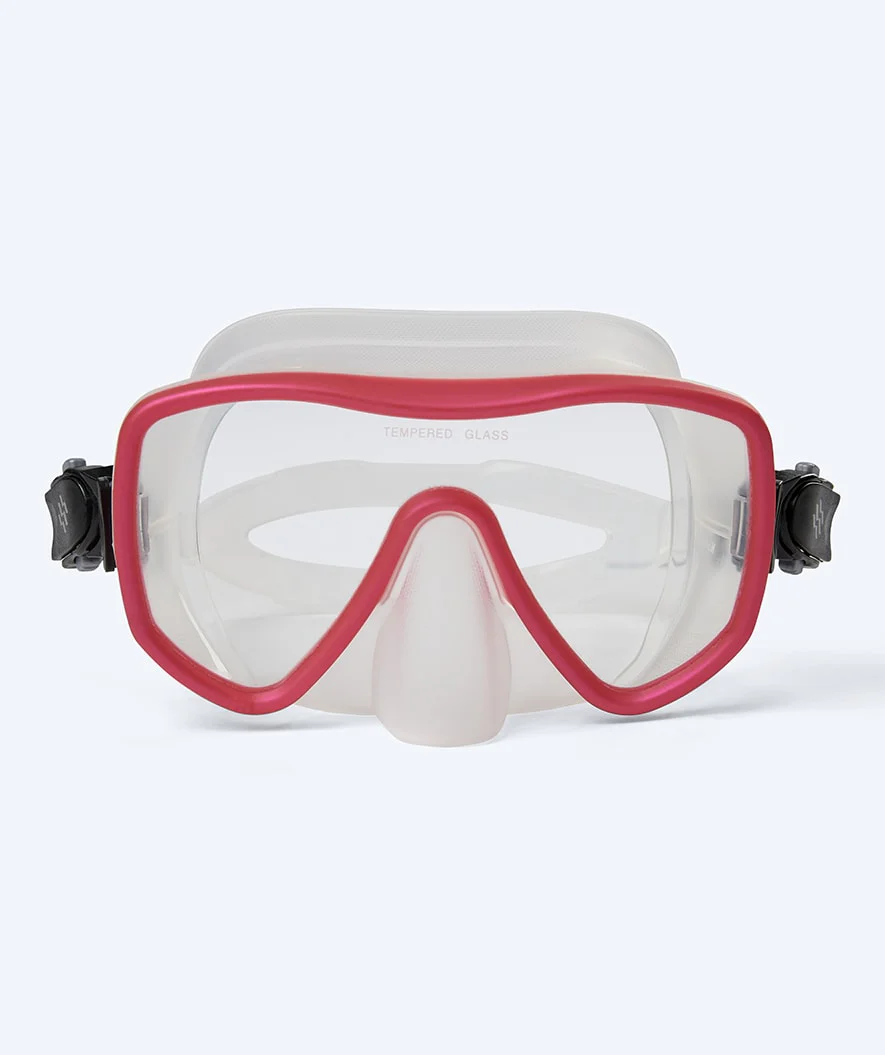 Watery Combo snorkel set for adults (from 15 years) - Coast - Red/clear - Image 2