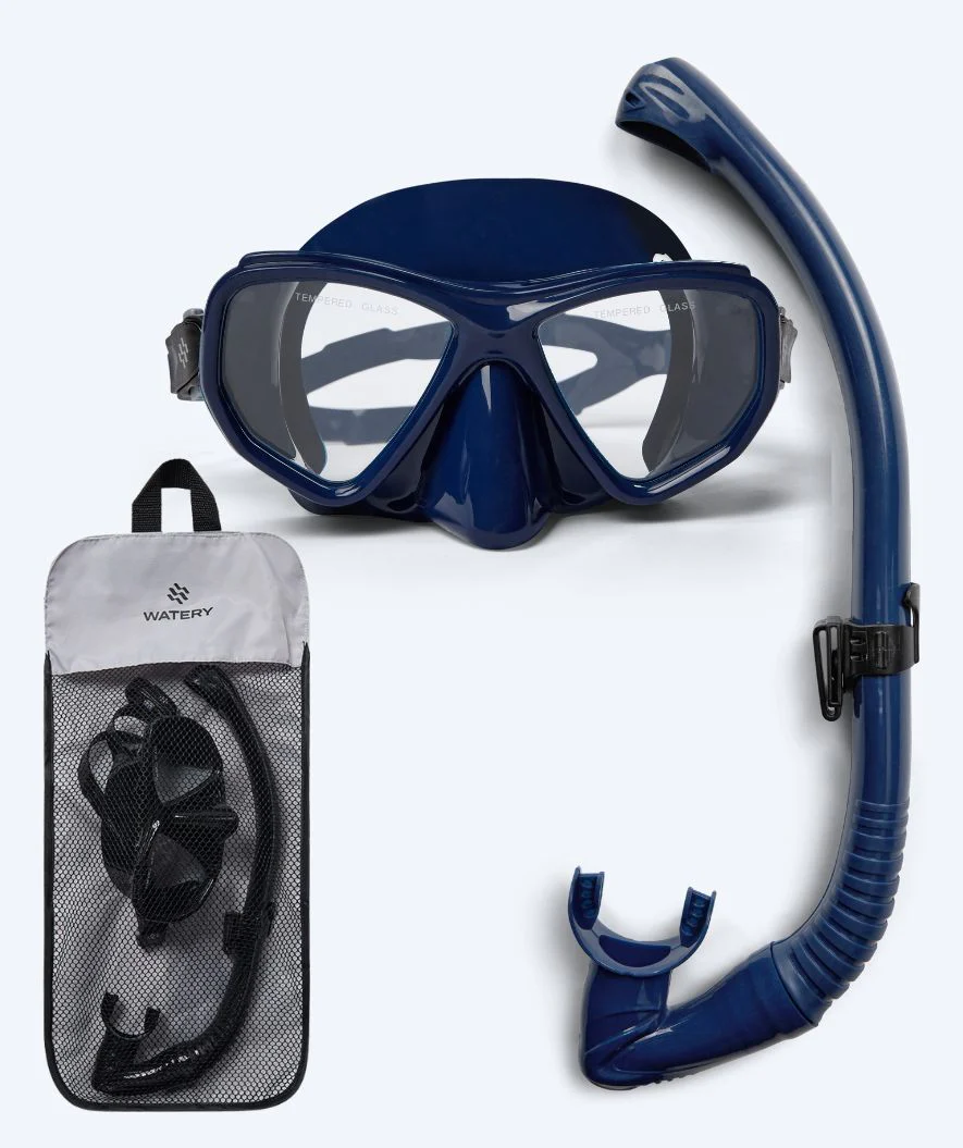 Watery Combo snorkel set for adults (from 15 years) - Fenton Pro - Dark blue - Image 13