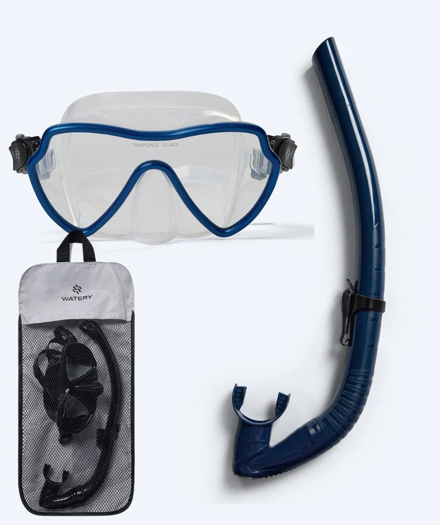 Watery Combo snorkel set for adults (from 15 years) - Fraser/Coast - Blue/dark blue - Image 14