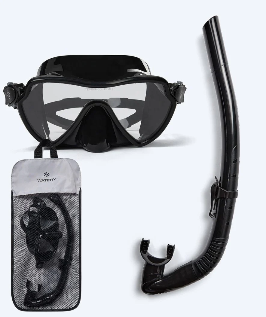 Watery Combo snorkel set for adults (from 15 years) - Fraser/Itzel - Black - Image 12
