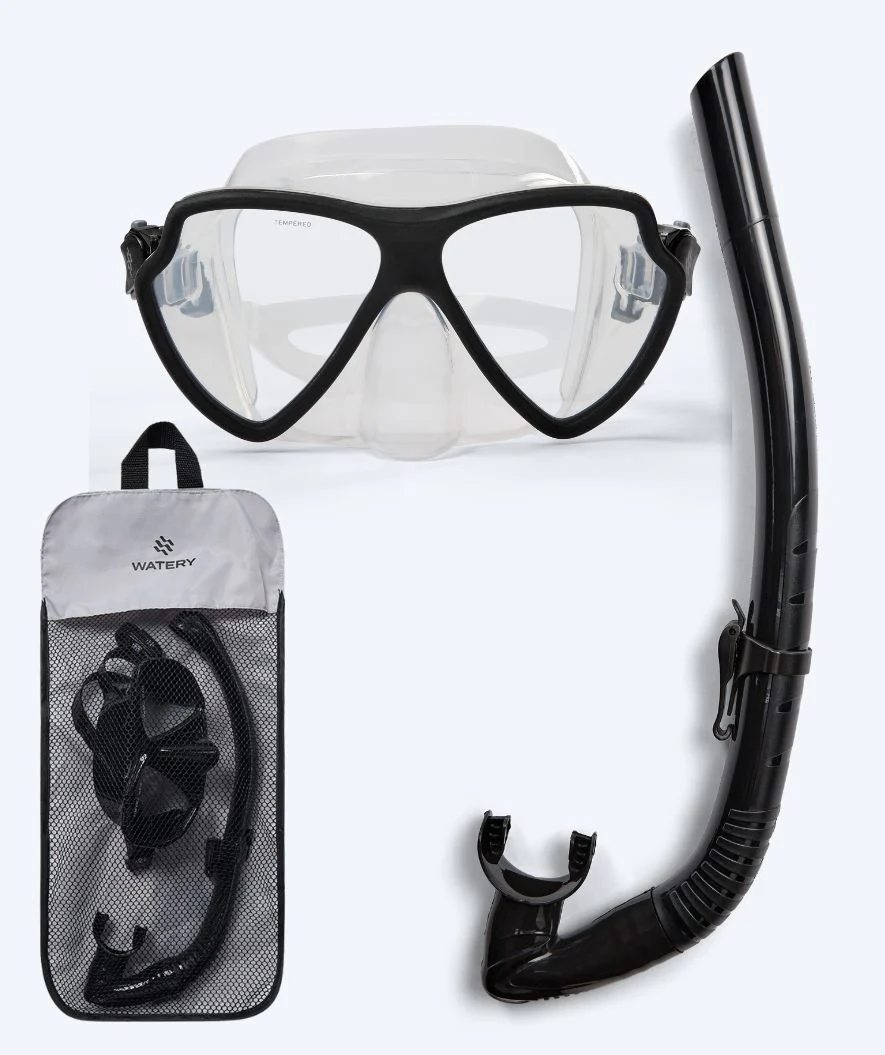 Watery Combo snorkel set for adults (from 15 years) - Itzel - Black - Image 12