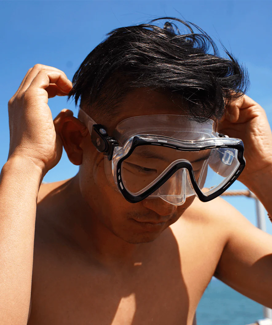 Watery Combo snorkel set for adults (from 15 years) - Nebula - Black - Image 3