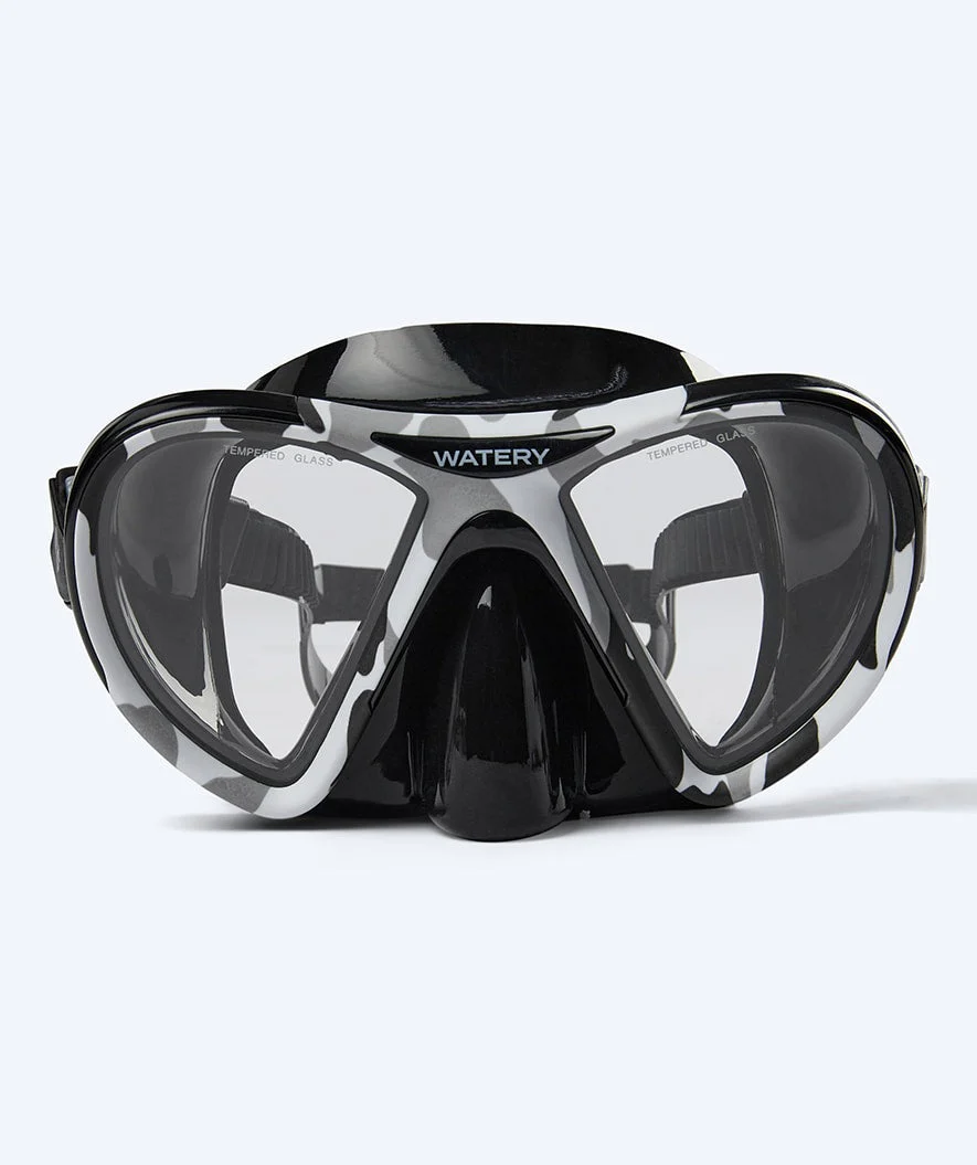 Watery Combo snorkel set for adults (from 15 years) - Rudder Camo/Itzel - Black - Image 2
