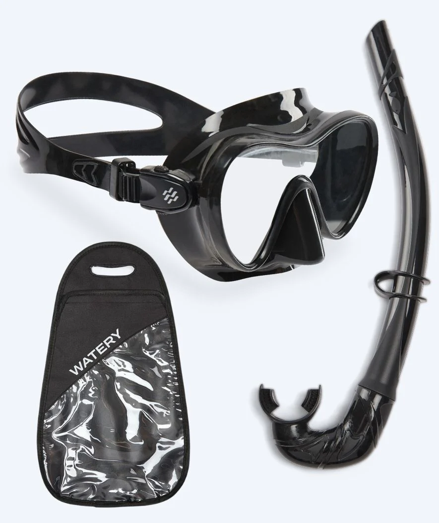 Watery Combo snorkel set for adults - Cliff - Black - Image 11