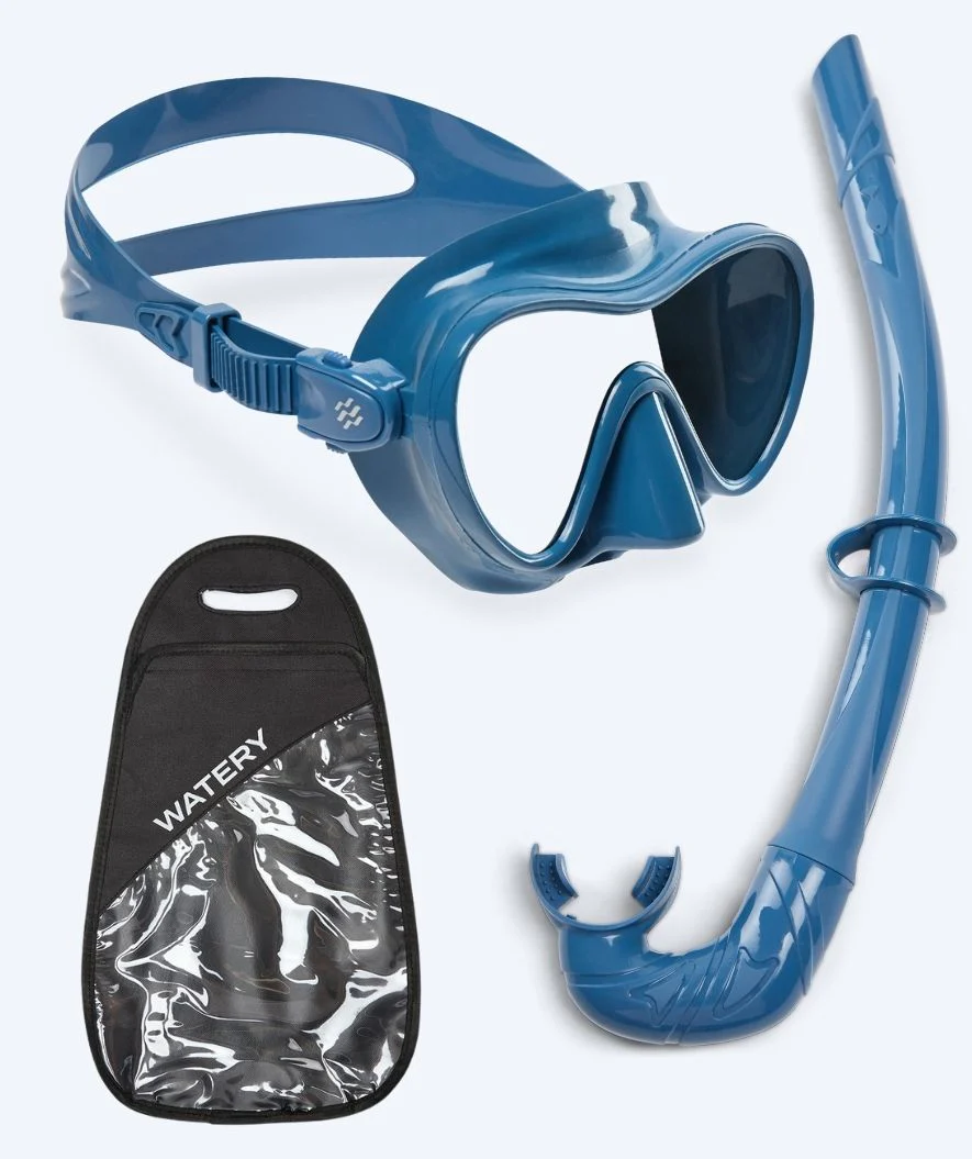 Watery Combo snorkel set for adults - Cliff - Blue - Image 14