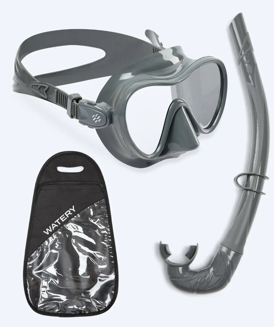 Watery Combo snorkel set for adults - Cliff - Grey - Image 11