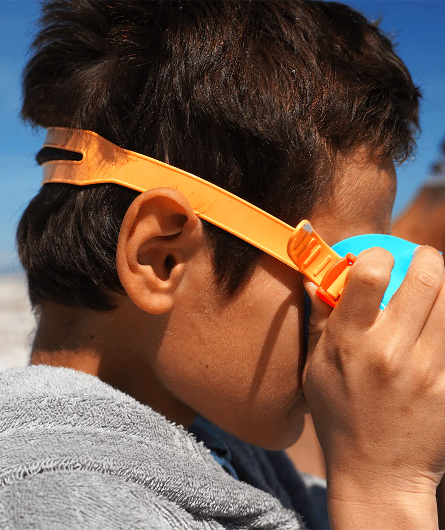 Watery Combo snorkel set for kids (4-10) - Wyre - Blue/orange - Image 6