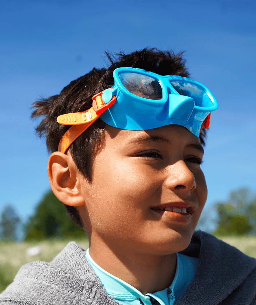 Watery Combo snorkel set for kids (4-10) - Wyre - Blue/orange - Image 8