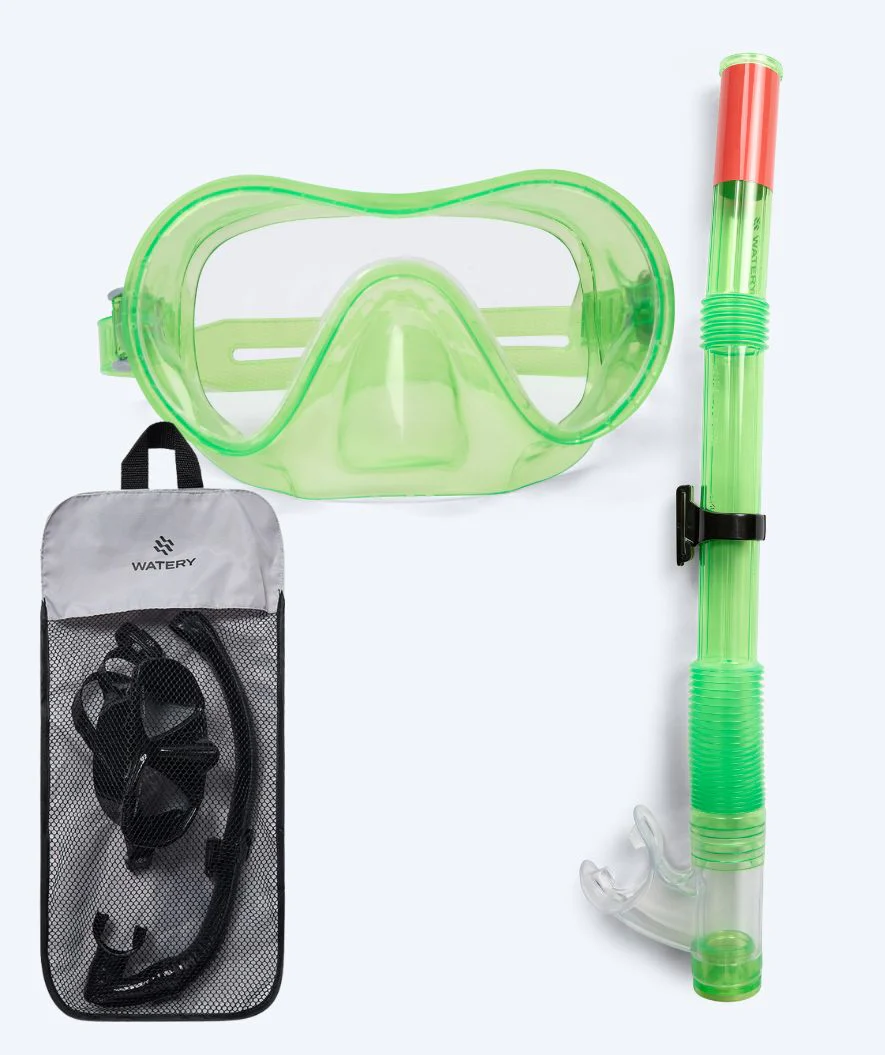 Watery Combo snorkel set for junior (8-15) - Jubal - Green - Image 12