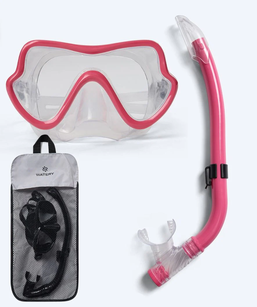 Watery Combo snorkel set for junior (8-15) - Trigger - Red - Image 12