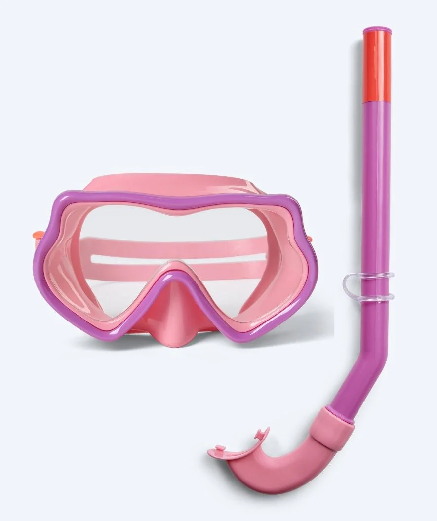 Watery Combo snorkel set for kids (4-10) - Pulina - Light pink/purple