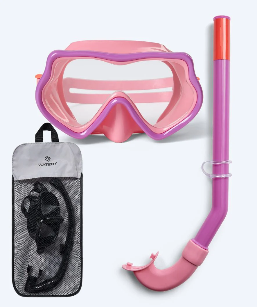 Watery Combo snorkel set for kids (4-10) - Pulina - Light pink/purple - Image 11