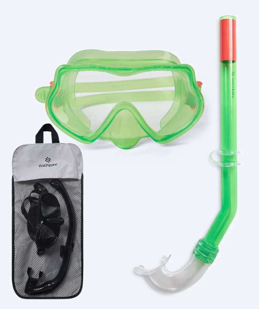 Watery Combo snorkel set for kids (4-10) - Winslet - Green - Image 11