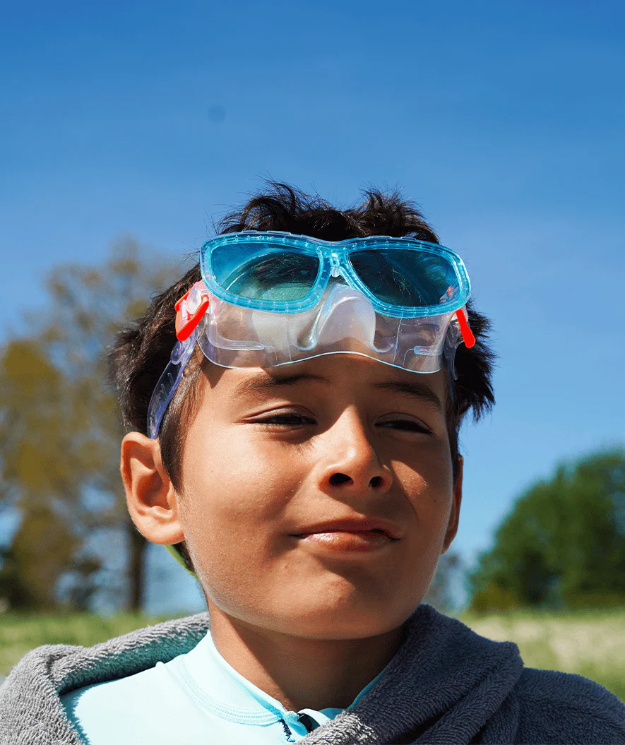 Watery Combo snorkel set for kids (4-10) - Wyre - White/blue - Image 10