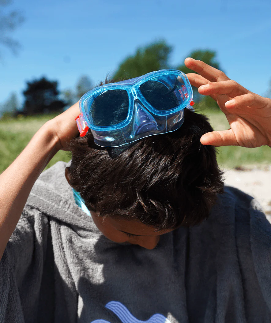 Watery Combo snorkel set for kids (4-10) - Wyre - White/blue - Image 4
